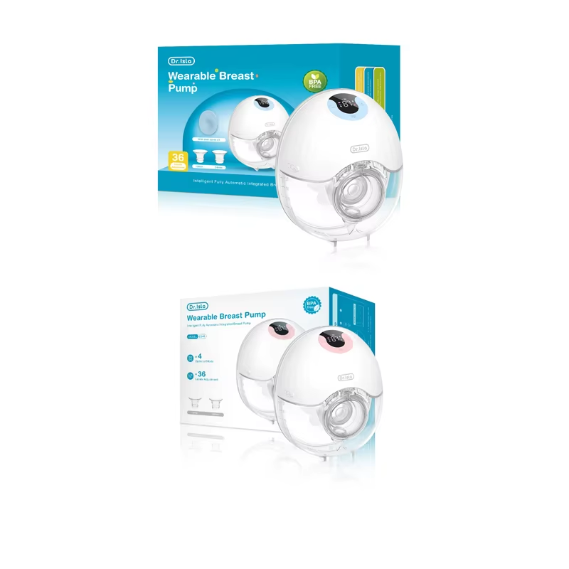 McAdo Electric Breast Pump Pink 2PCS 4 Modes & 36 Levels Portable Electric Breast Pumps Comfort Milk Collector Hands Free Low Niose