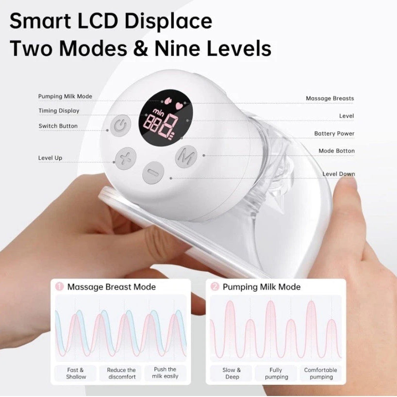 McAdo Electric Breast Pumps, S12 Double / Single,Hands-free Poratable Mom Milk Puller Pump, Slient Breastfeeding Pump for Baby