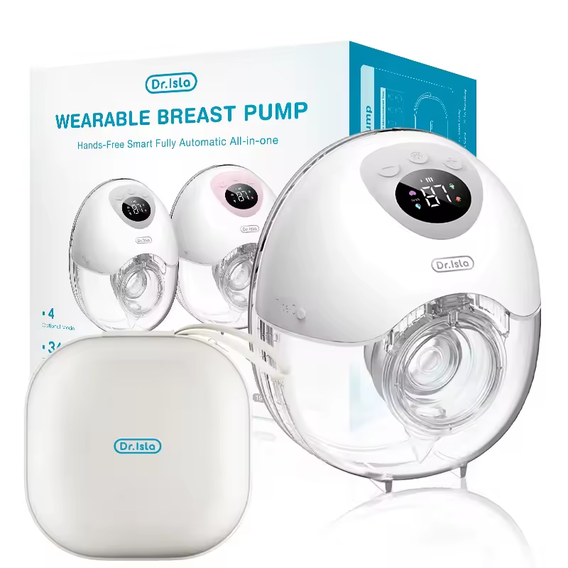 McAdo Electric Breast Pump White 4 Modes 36 Suction Levels Hands Free Breast Pumps Milk Collector with 19/24mm Flange EB50