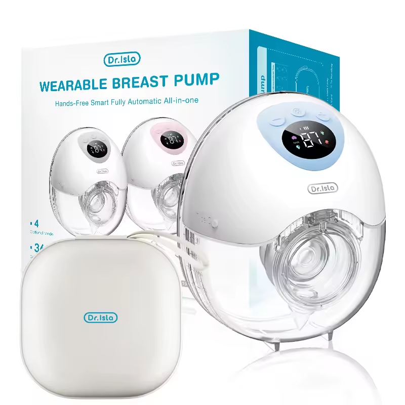 McAdo Electric Breast Pump Bule 4 Modes 36 Suction Levels Hands Free Breast Pumps Milk Collector with 19/24mm Flange EB50