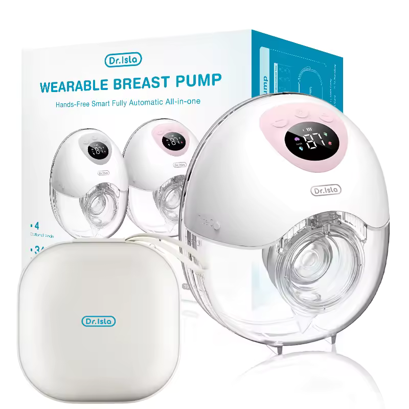 McAdo Electric Breast Pump Pink 4 Modes 36 Suction Levels Hands Free Breast Pumps Milk Collector with 19/24mm Flange EB50