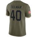 McAdo A.Cardinals #40 Pat Tillman Player Olive Salute to Service Limited Stitched Jerseys