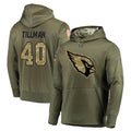 McAdo A.Cardinals #40 Pat Tillman Player Olive Salute to Service Limited Hoodie Jerseys