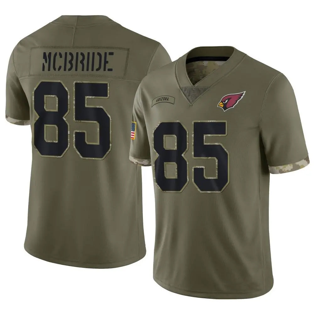 McAdo A.Cardinals #85 Trey McBride Player Olive Salute to Service Limited Stitched Jerseys