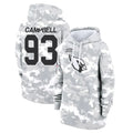 McAdo A.Cardinals #93 Calais Campbell Player Camo Salute to Service Hoodies Stitched Jerseys