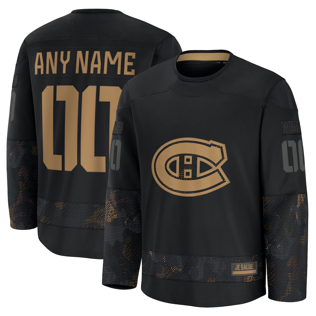 McAdo Cheap M.Canadiens Black 2024 Military Appreciation Practice Jerseys