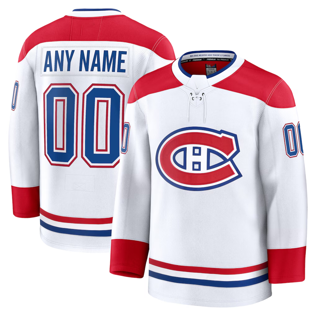 McAdo Cheap M.Canadiens White Away Premium Jerseys