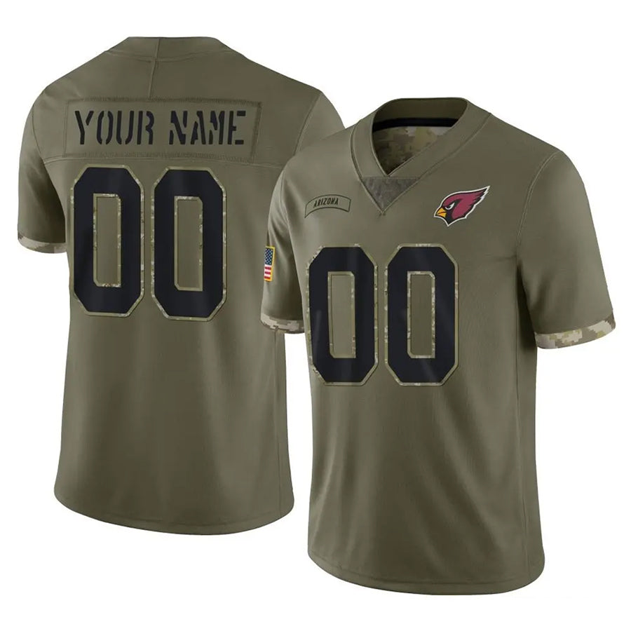 McAdo Custom A.Cardinals Olive Salute To Service Limited Game Stitched Jerseys