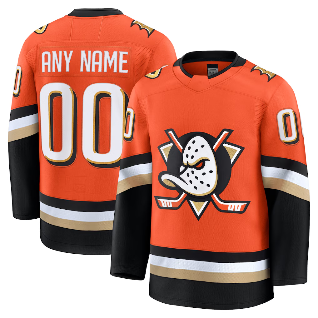 McAdo Custom A.Ducks Orange Home Authentic Pro Jerseys