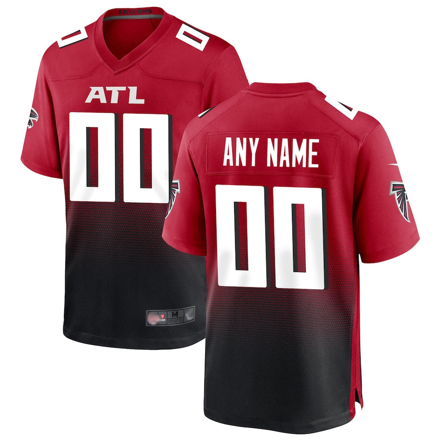 McAdo Custom A.Falcons Red Replica Home Game Stitched Jerseys