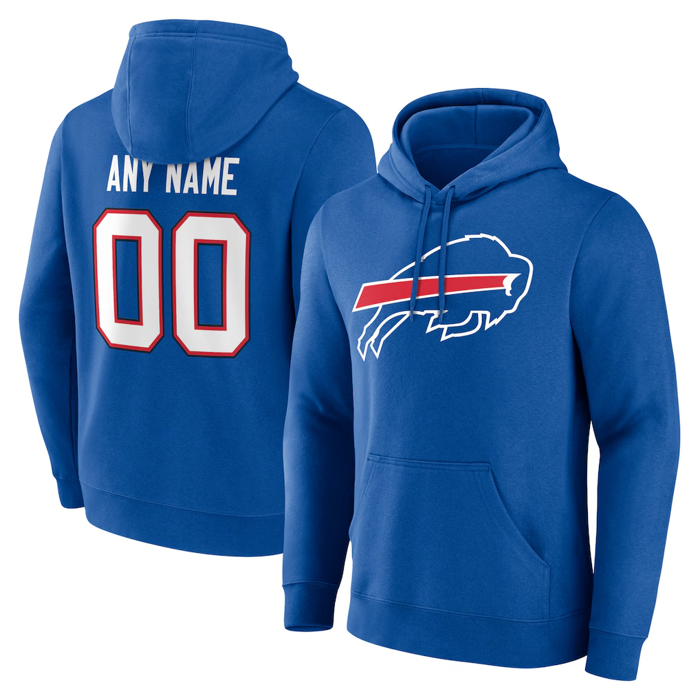 McAdo Custom B.Bills Team Authentic Personalized Name & Number Hoodie Stitched Jerseys