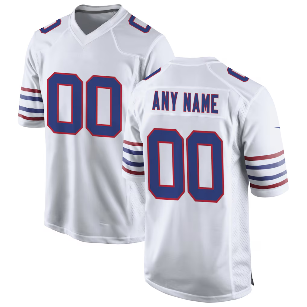 McAdo Custom B.Bills White Alternate Game Stitched Jerseys