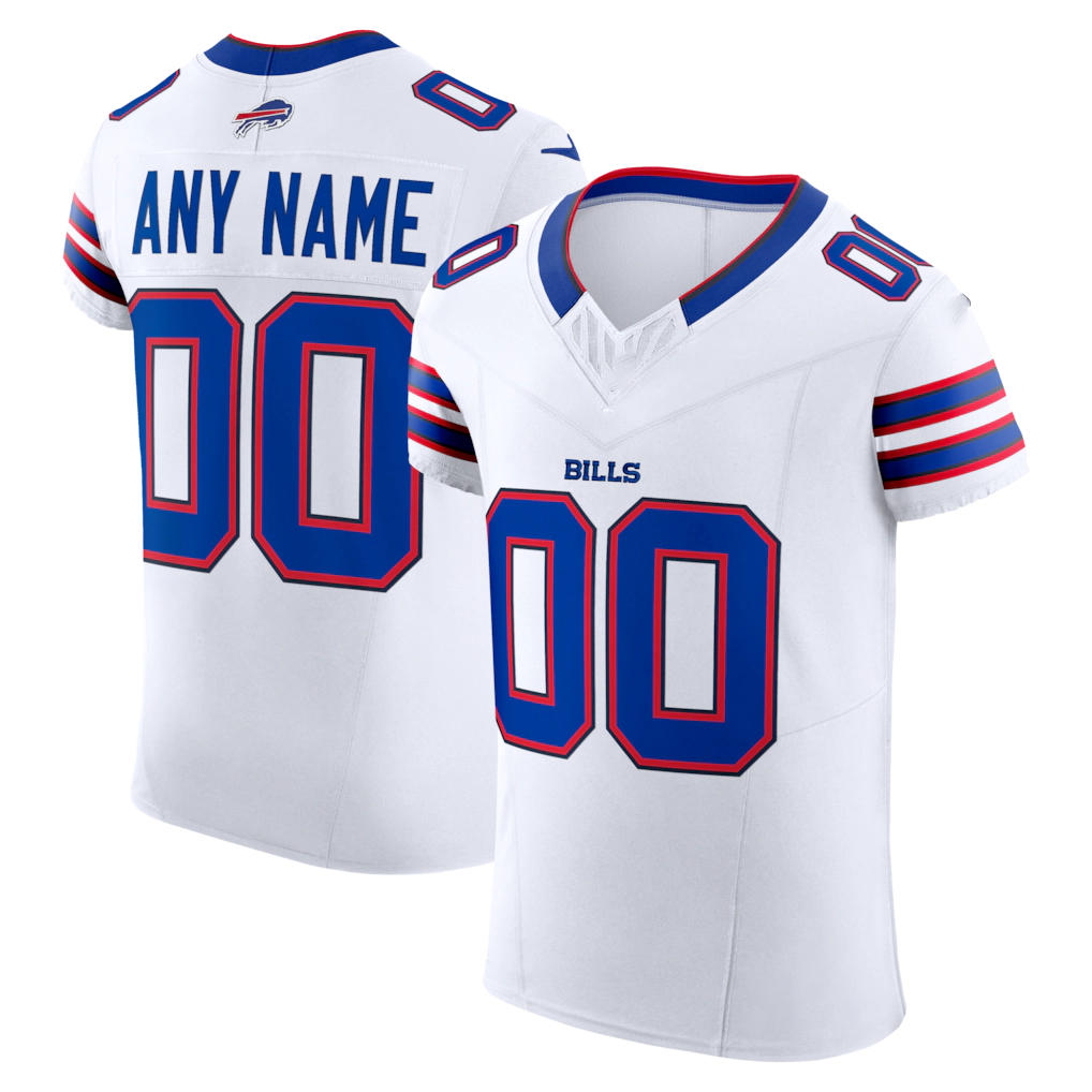 McAdo Custom B.Bills White Vapor F.U.S.E. Elite Stitched Jerseys