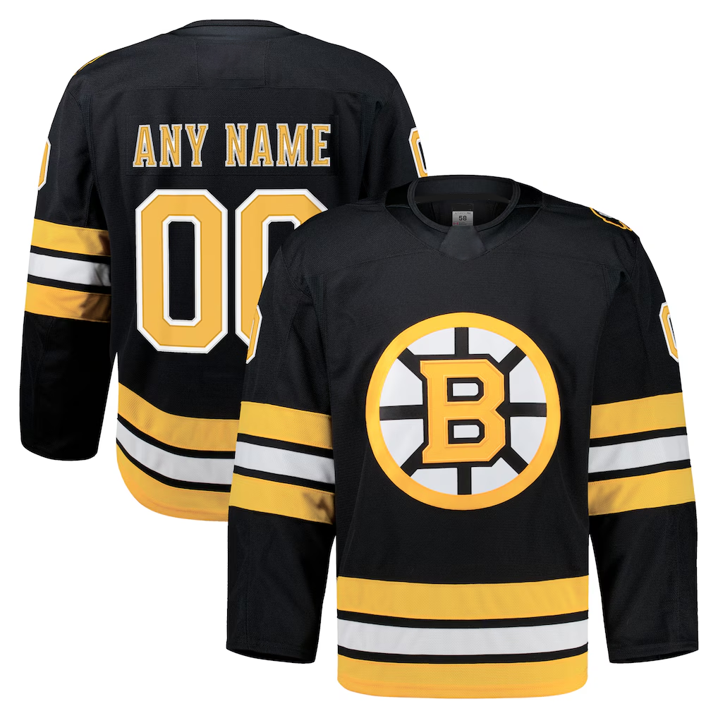 McAdo Custom B.Bruins Black Home Authentic Pro Stitched Jerseys