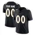 McAdo Custom B.Ravens Black Replica Limited Game Stitched Jerseys