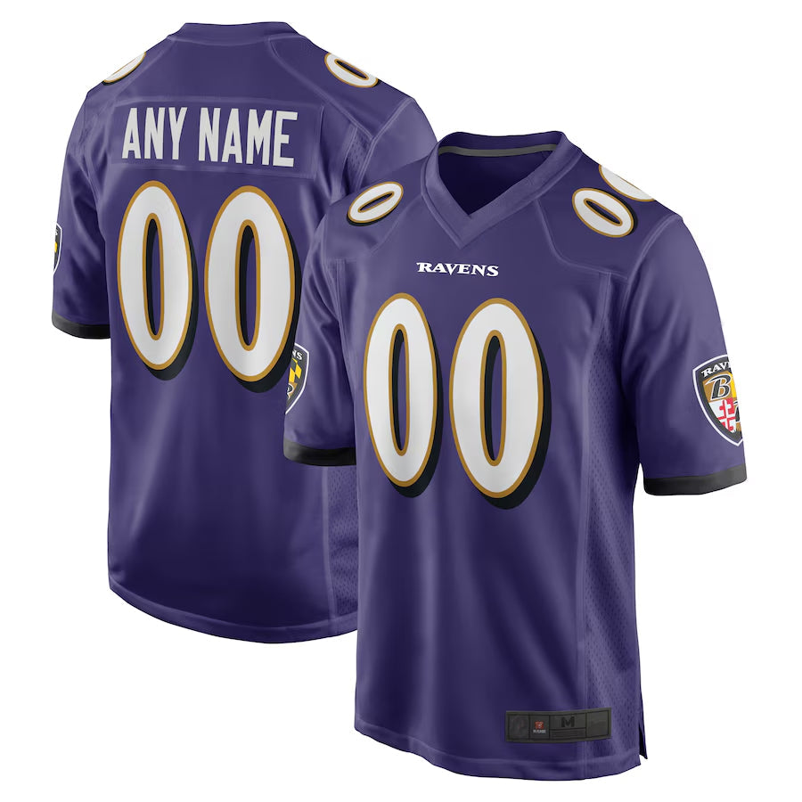 McAdo Custom B.Ravens Purple Home Game Stitched Jerseys