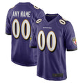 McAdo Custom B.Ravens Purple Home Game Stitched Jerseys