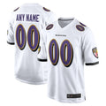 McAdo Custom B.Ravens White Home Game Stitched Jerseys