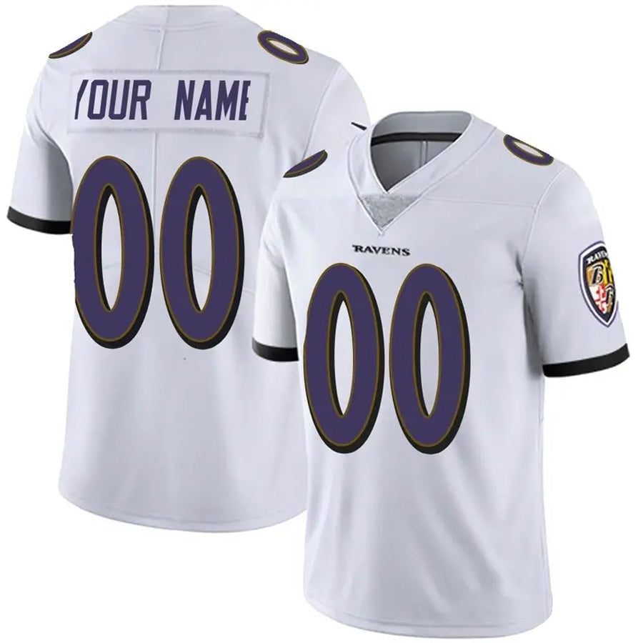 McAdo Custom B.Ravens White Vapor F.U.S.E. Limited Stitched Jerseys