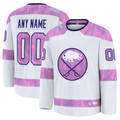 McAdo Custom B.Sabres White 2024 Hockey Fights Cancer Practice Stitched Jerseys