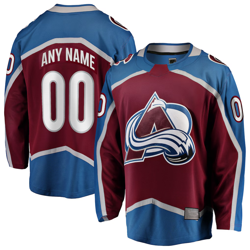 McAdo Custom C.Avalanche Maroon Home Breakaway Jerseys