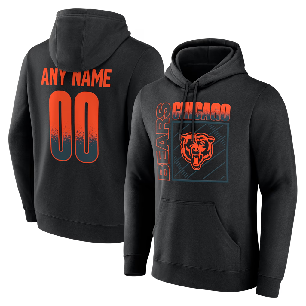 McAdo Custom C.Bears Black Home Field Pop Personalized Name Number Hoodie Stitched Jerseys