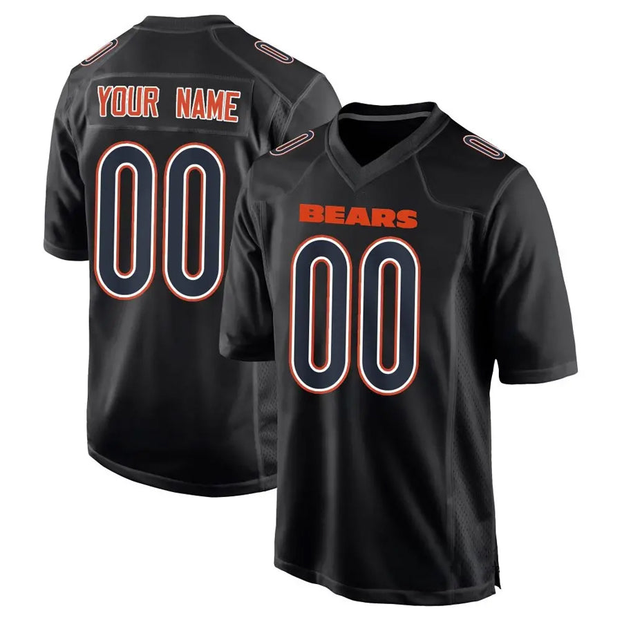 McAdo Custom C.Bears Carbon Black Fashion Stitched Jerseys
