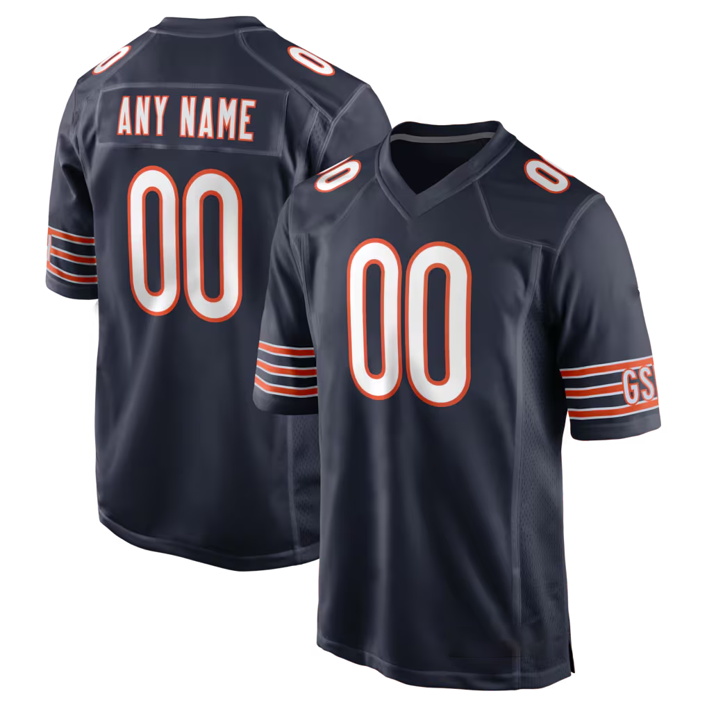 McAdo Custom C.Bears Navy Custom Game Stitched Jerseys