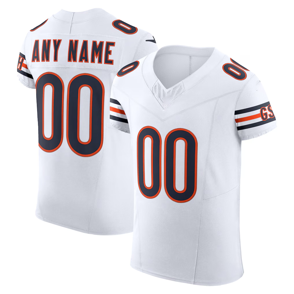 McAdo Custom C.Bears White Vapor F.U.S.E. Elite Stitched Jerseys