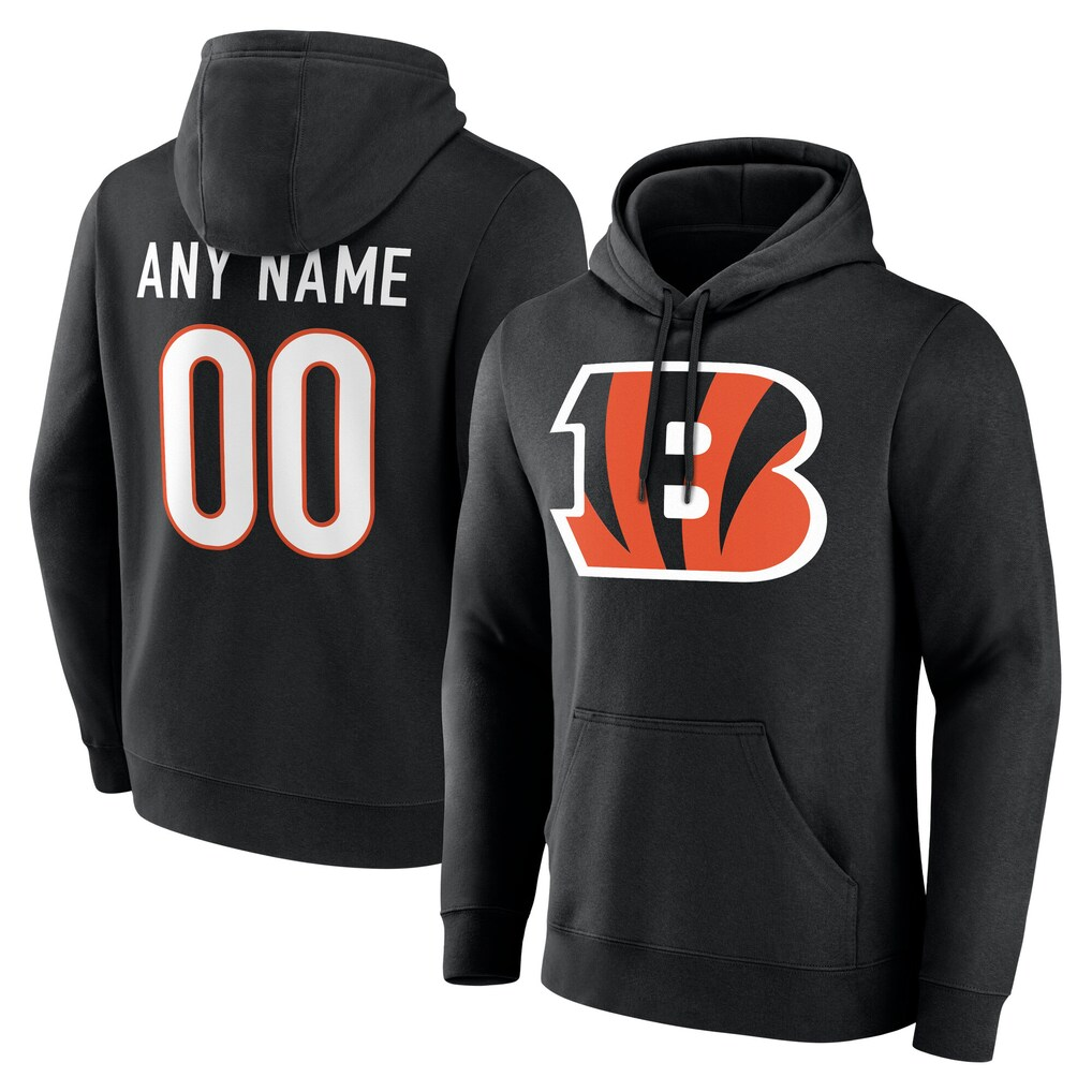 McAdo Custom C.Bengals Black Big & Tall Team Authentic Custom Hoodie Stitched Jerseys