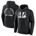 McAdo Custom C.Bengals Black Personalized Name & Number Pullover Hoodie Stitched Jerseys
