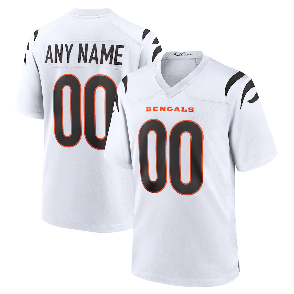 McAdo Custom C.Bengals White Game Stitched Jerseys