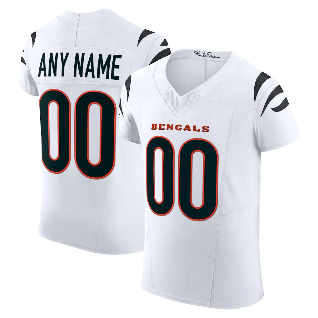 McAdo Custom C.Bengals White Vapor F.U.S.E. Elite Stitched Jerseys