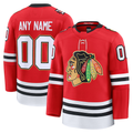 McAdo Custom C.Blackhawks Red Centennial Premium Jerseys