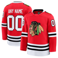 McAdo Custom C.Blackhawks Red Home Premium Jerseys