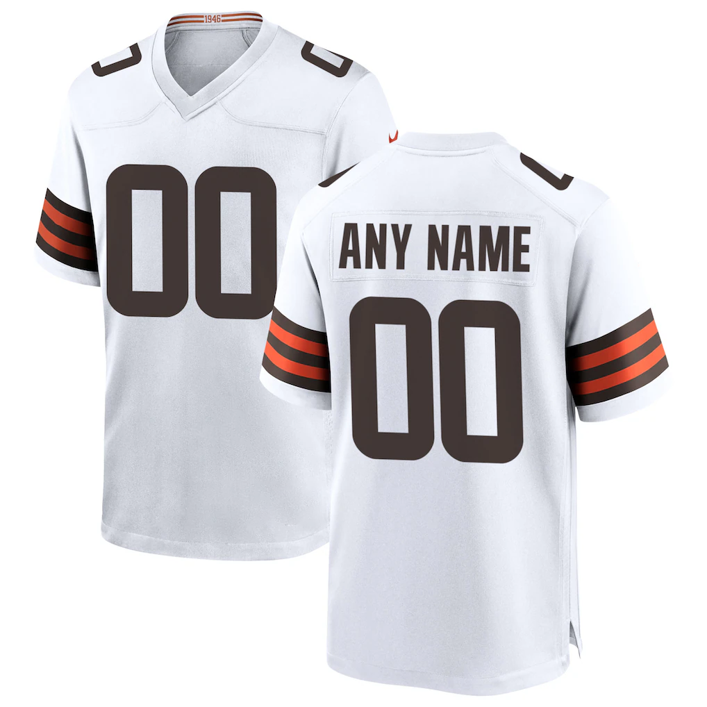 McAdo Custom C.Browns White Game Stitched Jerseys