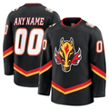 McAdo Custom C.Flames Black Alternate Premium Jerseys