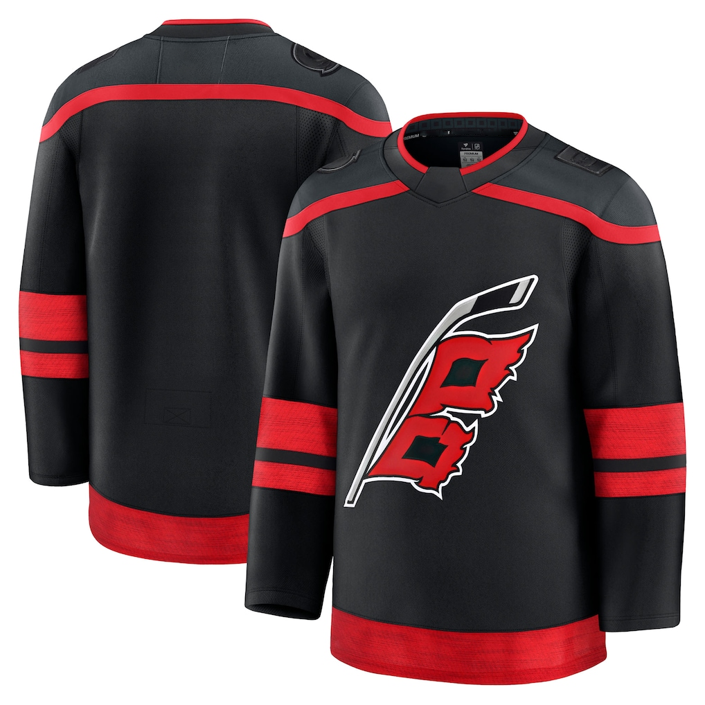 McAdo Custom C.Hurricanes Black Home Premium Stitched Jerseys