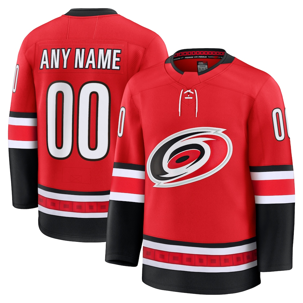 McAdo Custom C.Hurricanes Red Alternate Premium Stitched Jerseys