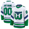 McAdo Custom C.Hurricanes White Throwback Premium Stitched Jerseys