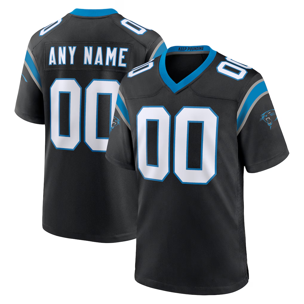 McAdo Custom C.Panthers Black Game Stitched Jerseys