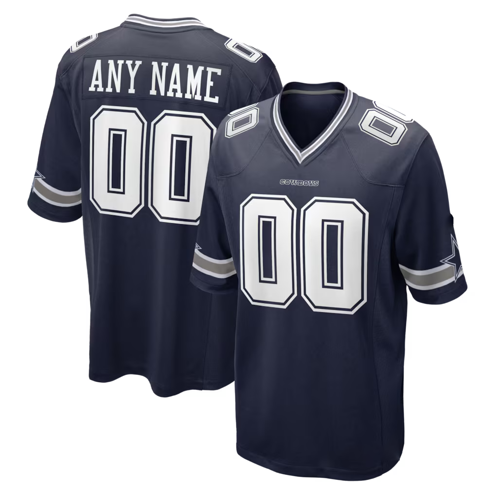 McAdo Custom D.Cowboys Navy Game Stitched Jerseys