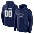 McAdo Custom D.Cowboys Navy Team Authentic Personalized Name & Number Hoodie Stitched Jerseys