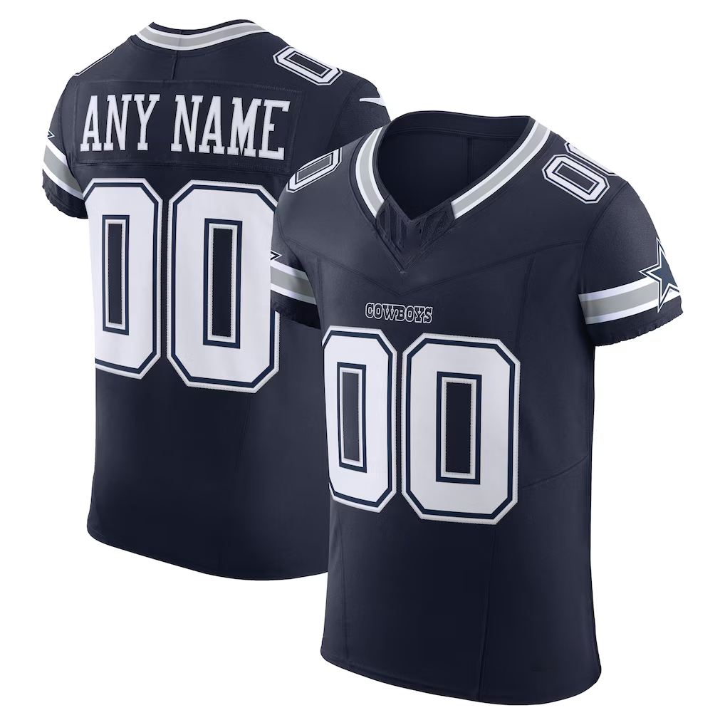 McAdo Custom D.Cowboys Navy Vapor F.U.S.E. Elite Stitched Jerseys