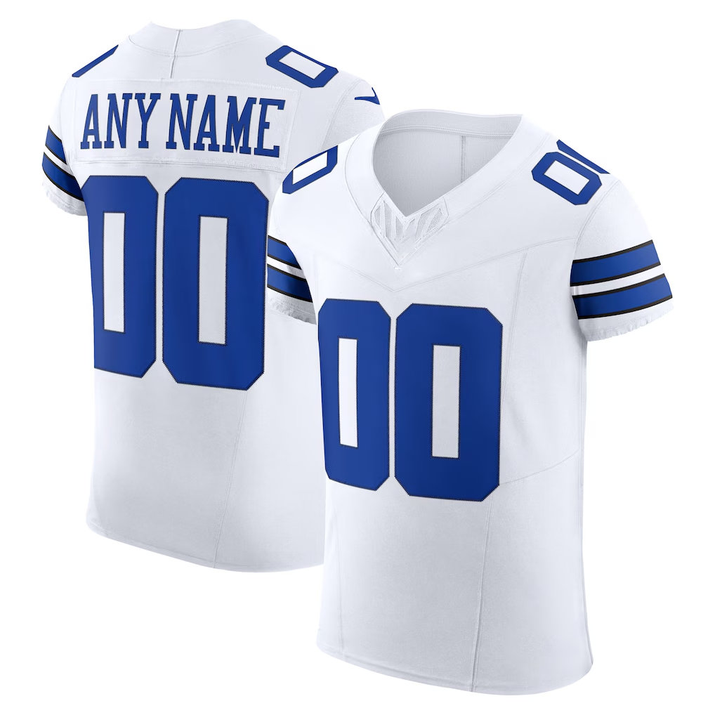 McAdo Custom D.Cowboys White Vapor F.U.S.E. Elite Stitched Jerseys
