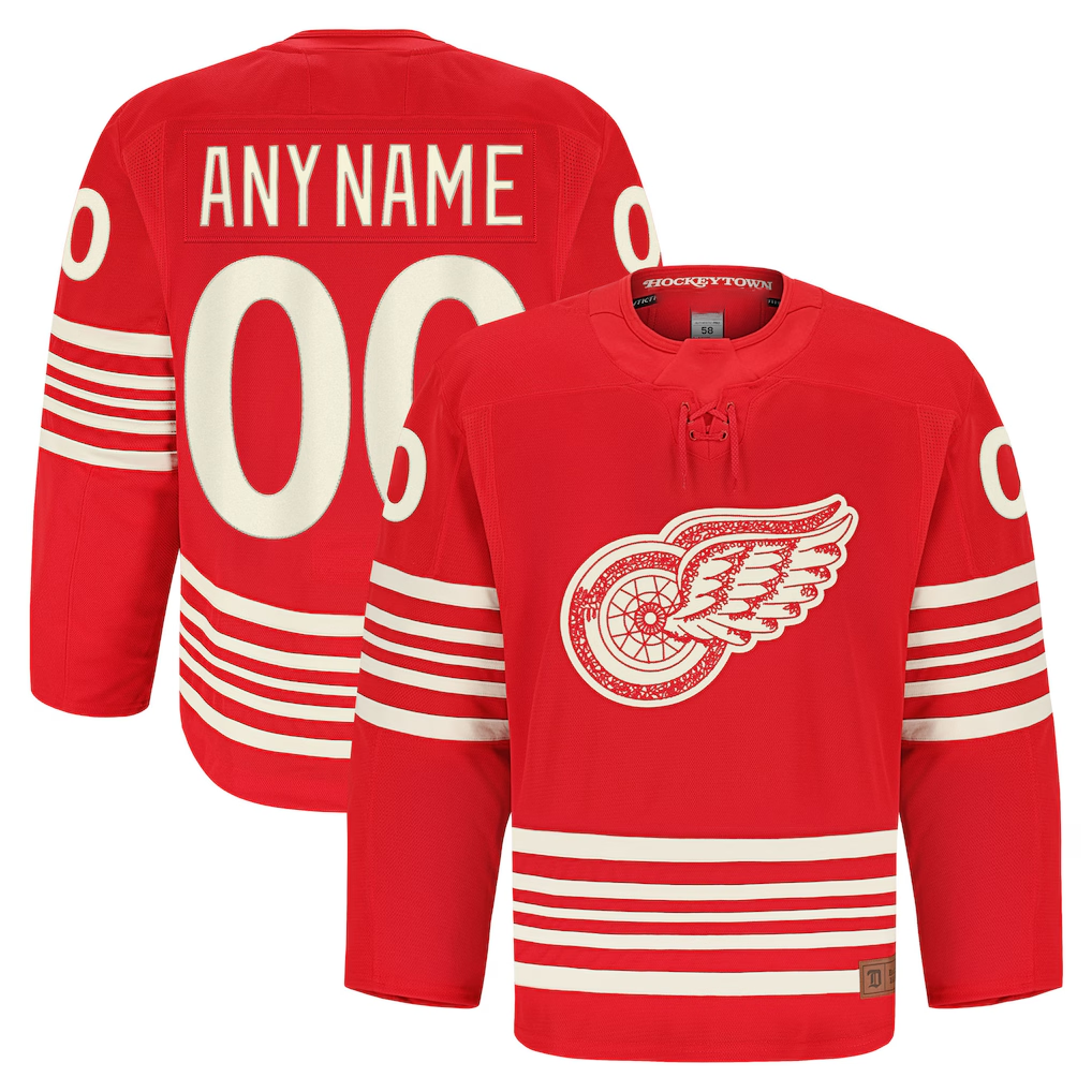 McAdo Custom DR.Wings Red Anniversary Authentic Pro Jerseys