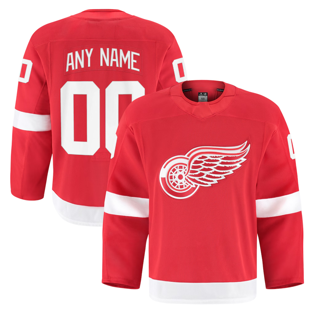 McAdo Custom DR.Wings Red Home Authentic Pro Jerseys