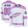 McAdo Custom DR.Wings White 2024 Hockey Fights Cancer Practice Jerseys