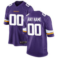 McAdo Custom MN.Vikings Purple Game Home Stitched Jerseys