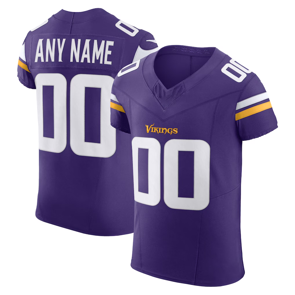 McAdo Custom MN.Vikings Purple Vapor F.U.S.E. Elite Stitched Jerseys
